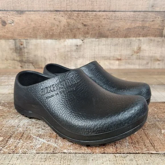 Birkenstock Profi-Birki Professional Women Sz 7 EU 38 Black Slip On Clog Shoes - Picture 1 of 10
